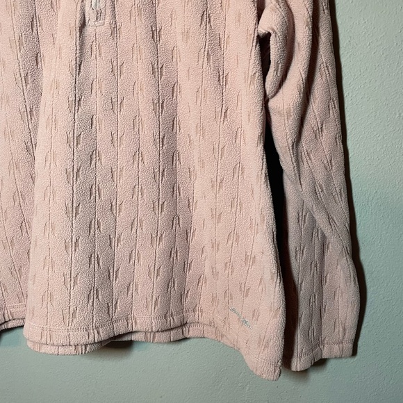Eddie Bauer Dusty Rose Fleece Quarter Zip Pullover - Picture 3 of 8